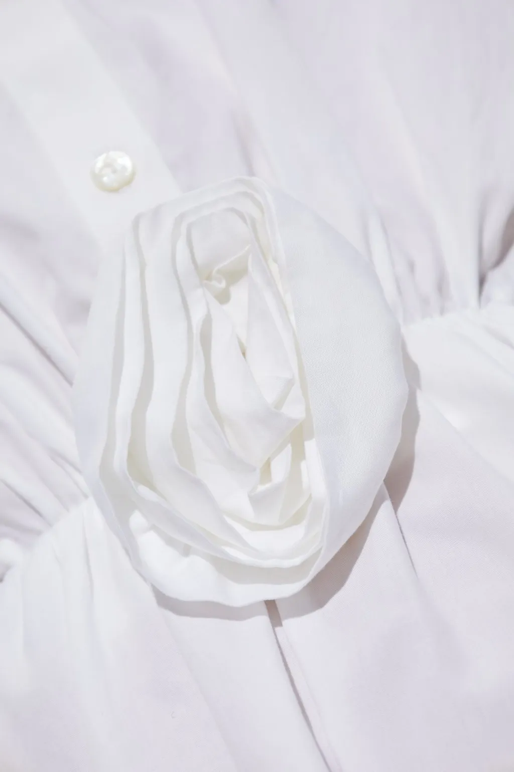 3D Rose Cut-Out Poplin Dress
