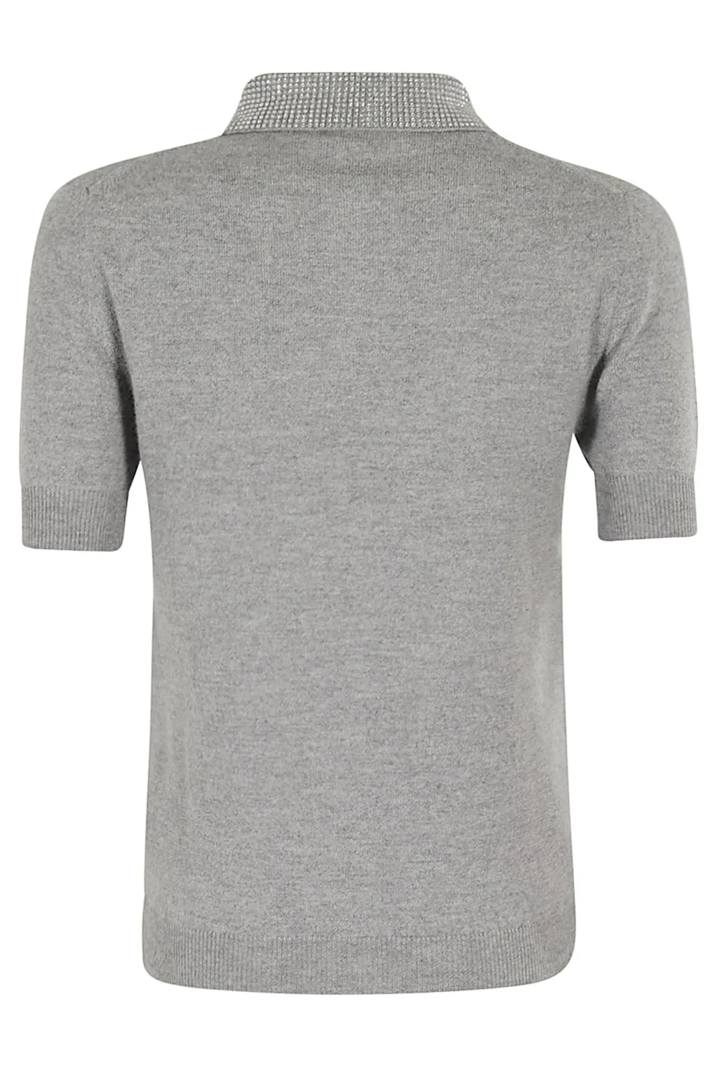 Short Sleeve Embellished Knitted Top