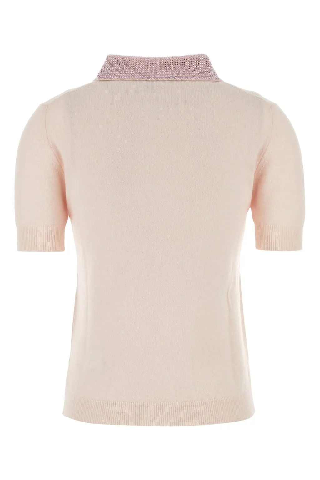 Short Sleeve Embellished Knitted Top