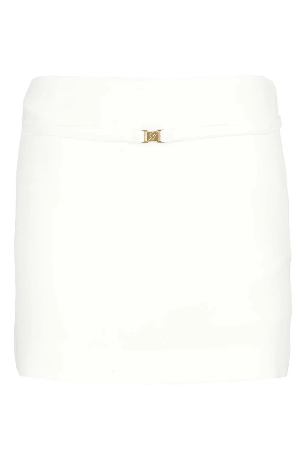 Mid-Rise Buckle-Fastened Belted Skirt
