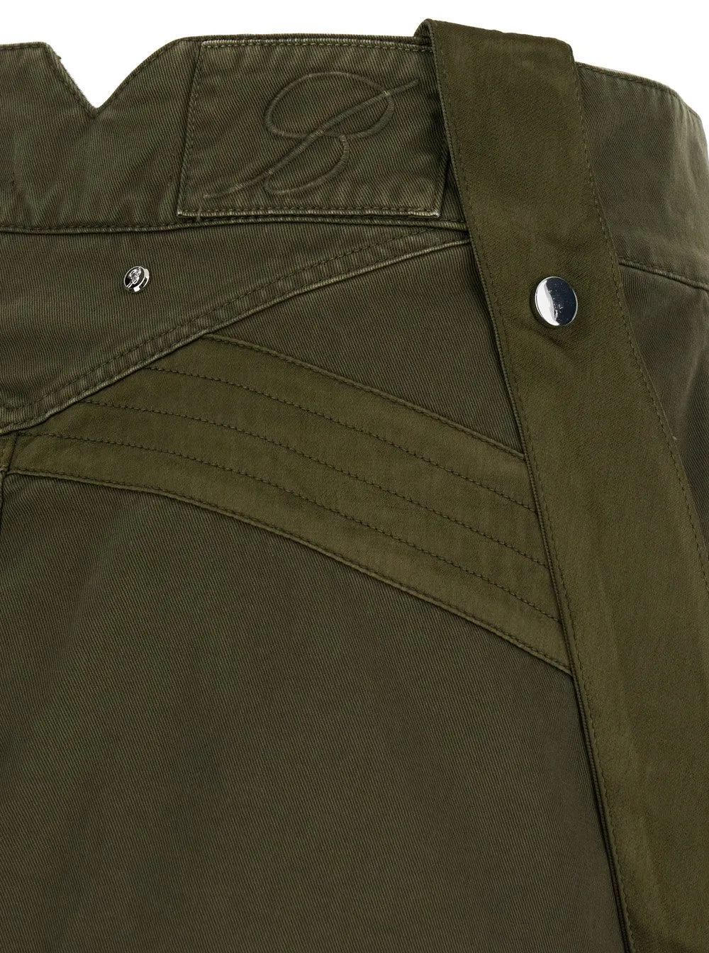 Pocket-Detail Mini Denim Skirt