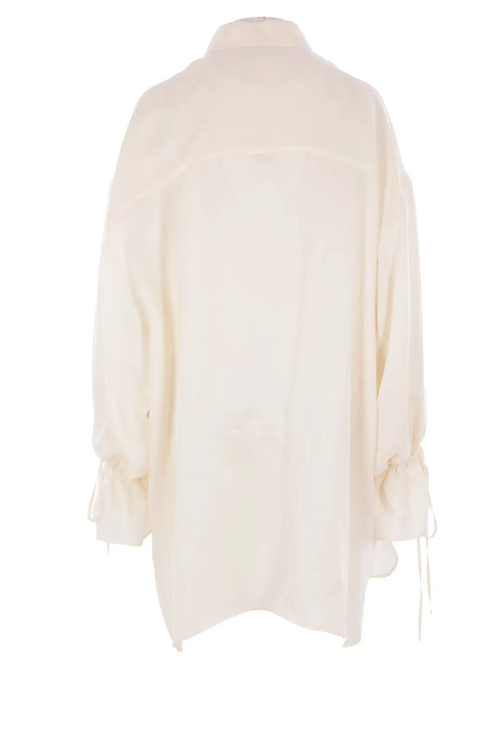 Tied-Cuff Oversized Shirt