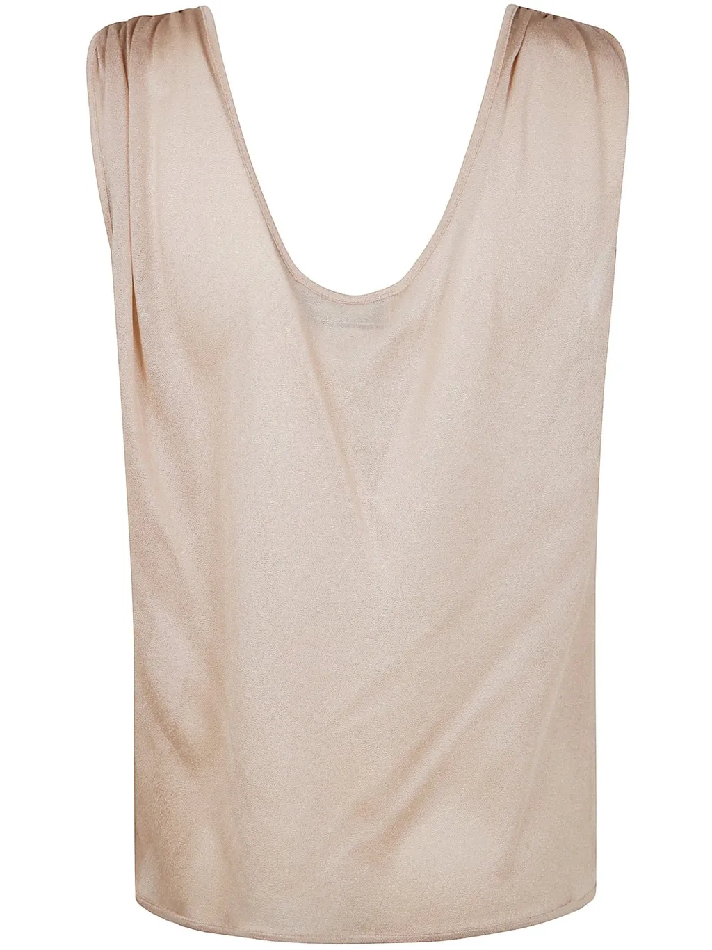 Rose Embellished Draped-Neck Tank Top