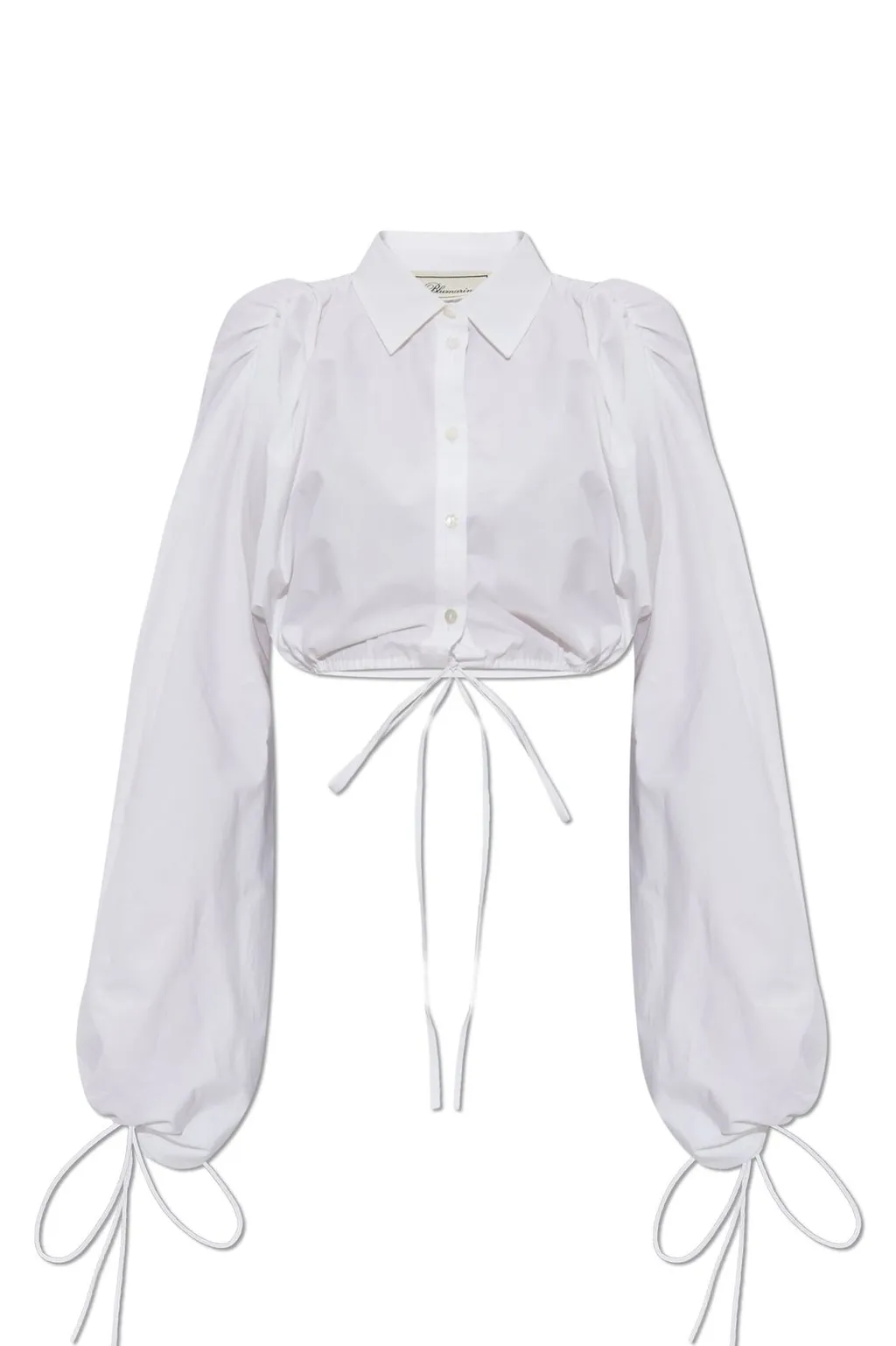 Laced Long-Sleeved Cropped Shirt