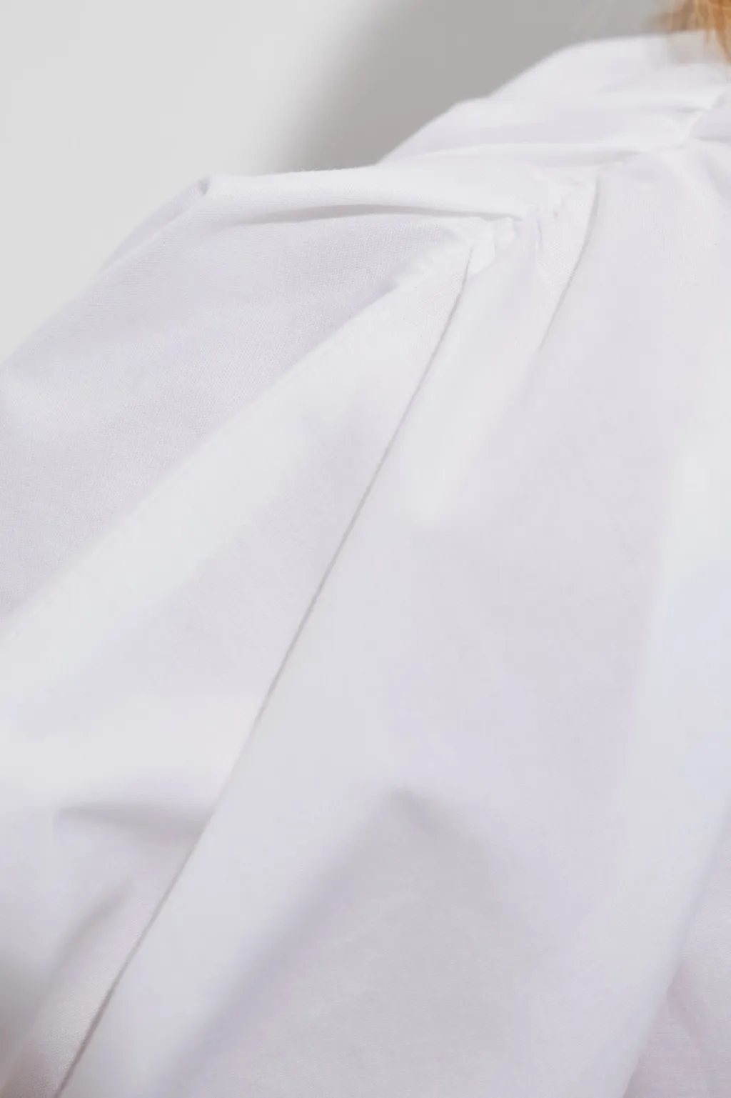 Laced Long-Sleeved Cropped Shirt