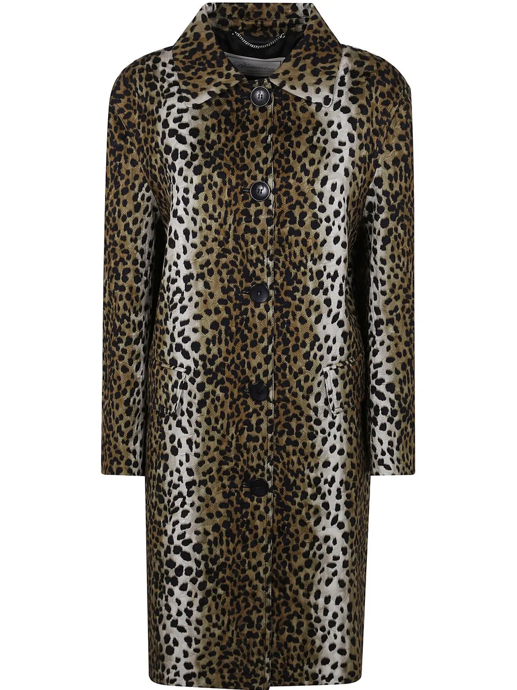 Patterned Button-Up Coat