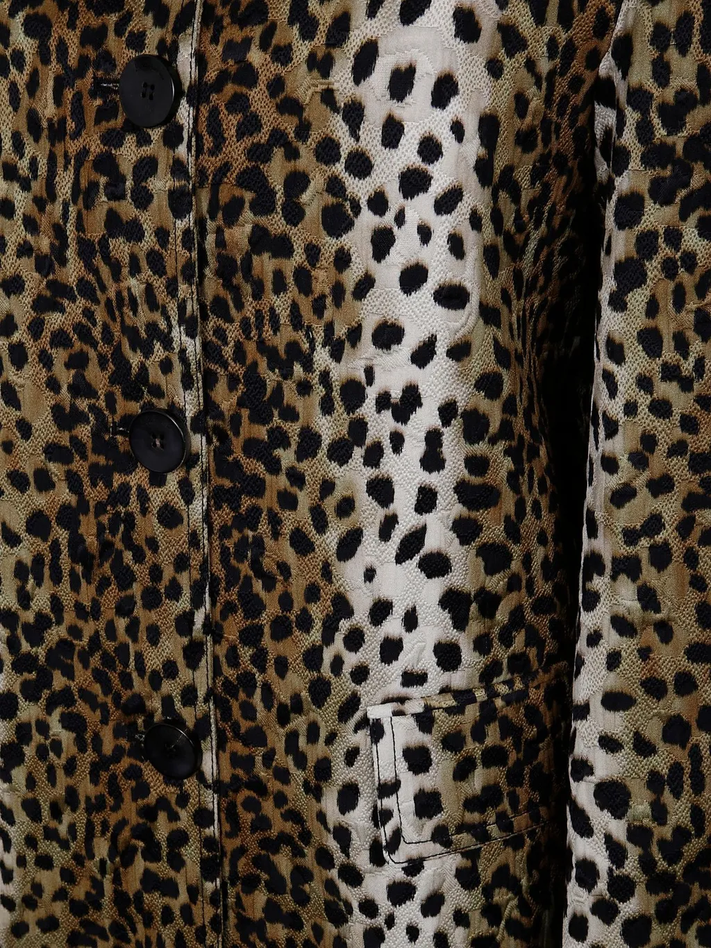 Patterned Button-Up Coat