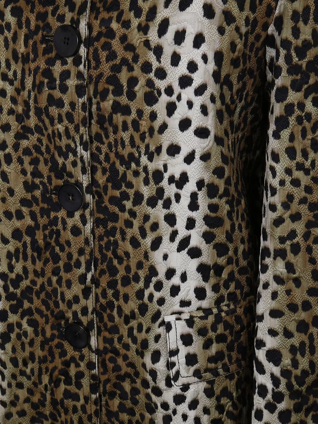 Patterned Button-Up Coat