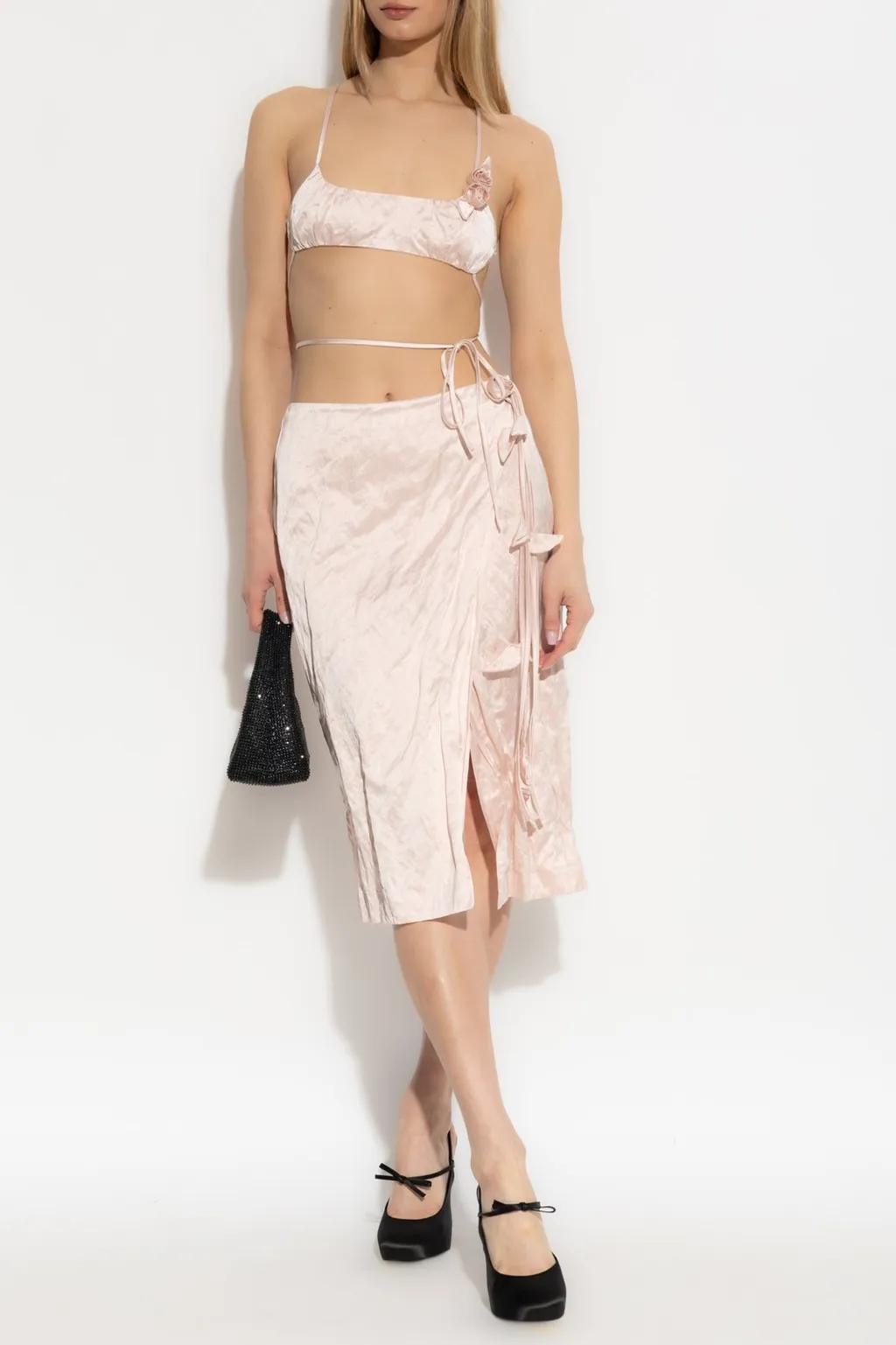Satin Applique Halter Top