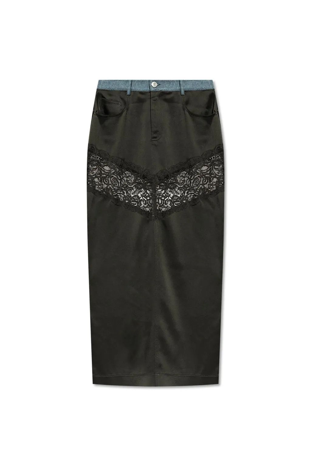 Lace Detail Midi Skirt