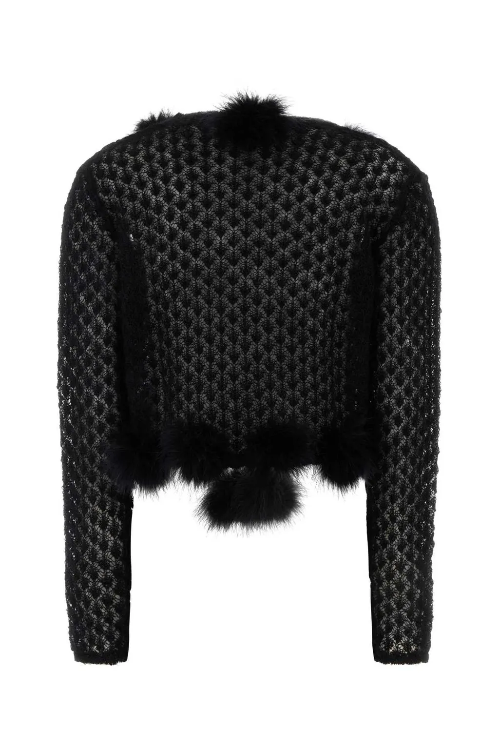 Pom-Poms Embellished Cardigan