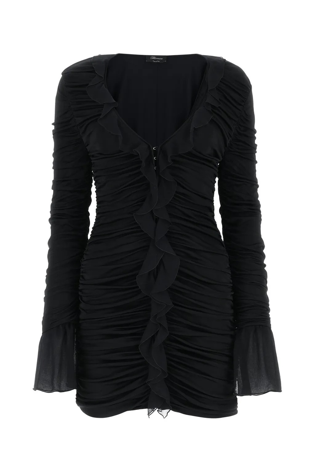 Ruffle Detailed Ruched Dress
