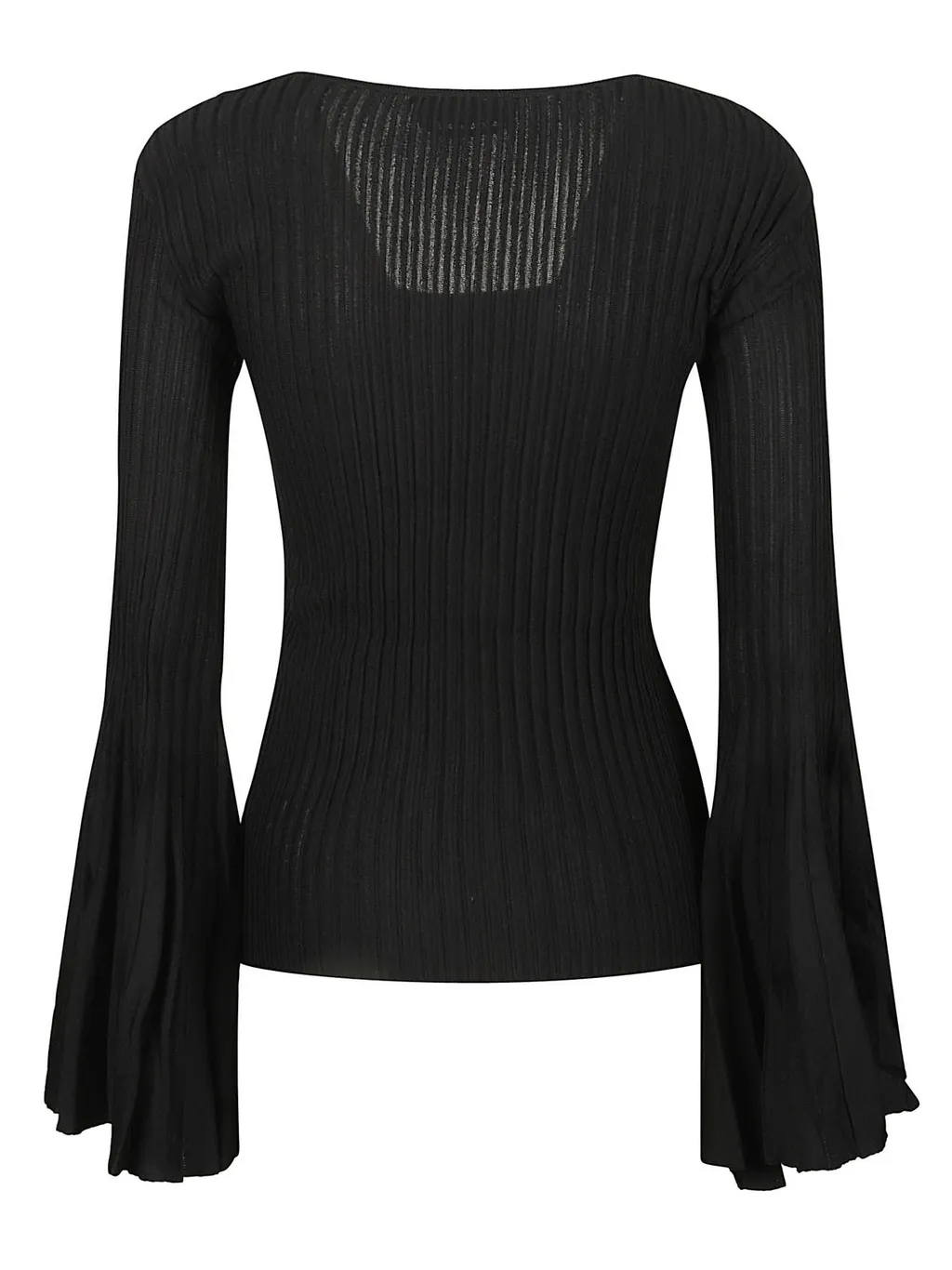 Pleated Flared-Sleeve Top