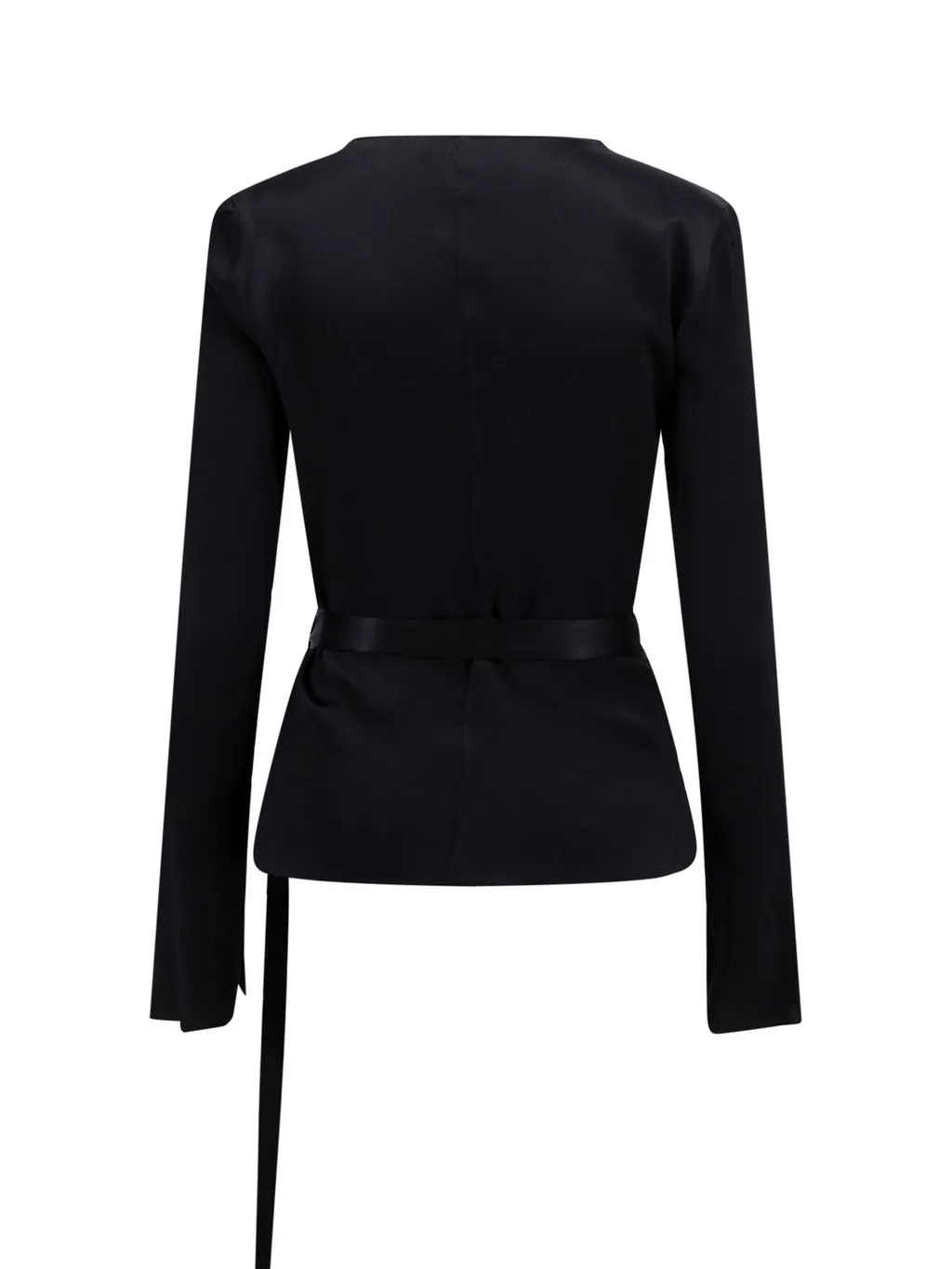 Belted Long-Sleeve Top