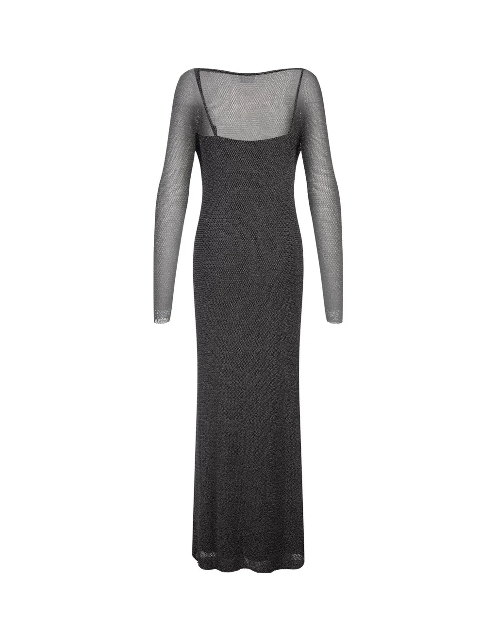 Draped Long-Sleeve Dress