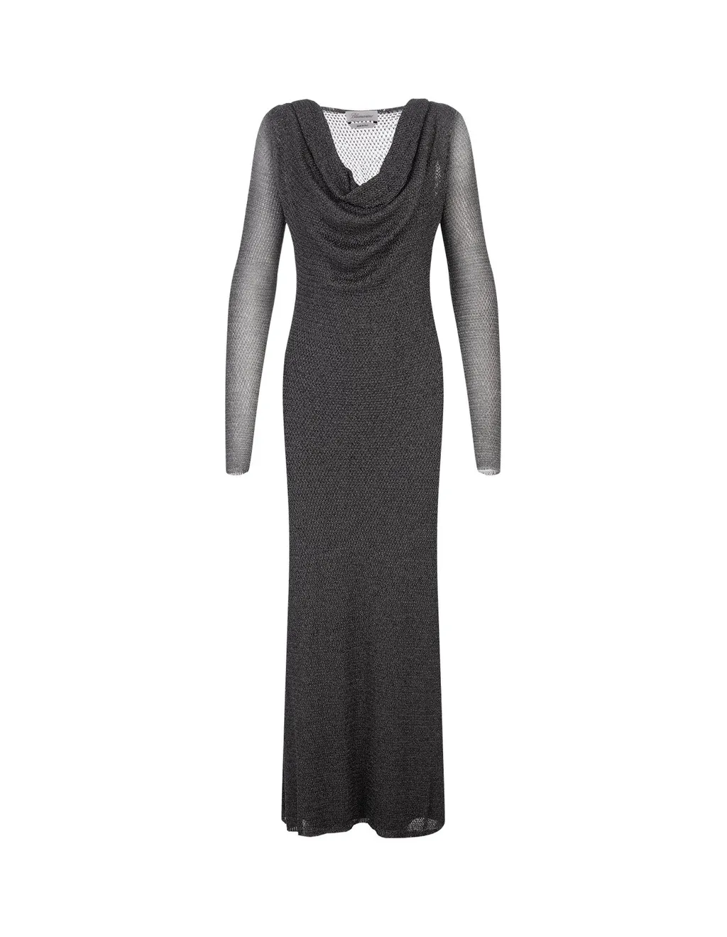 Draped Long-Sleeve Dress