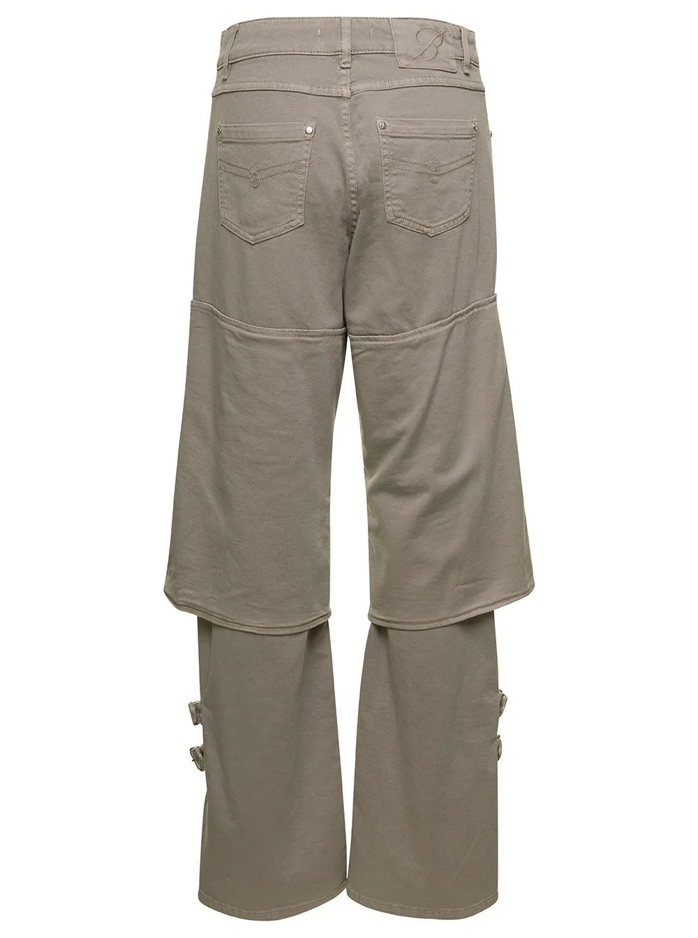 Buckle Detailed Cargo Jeans