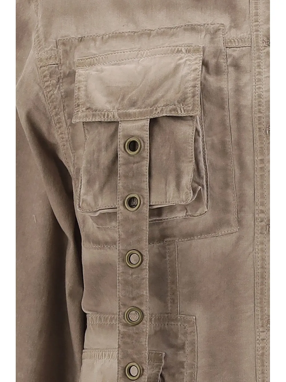 Eyelet-Detailed Denim Jacket