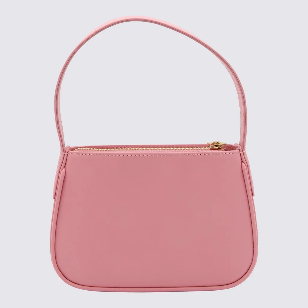 Logo Embellished Top Handle Bag