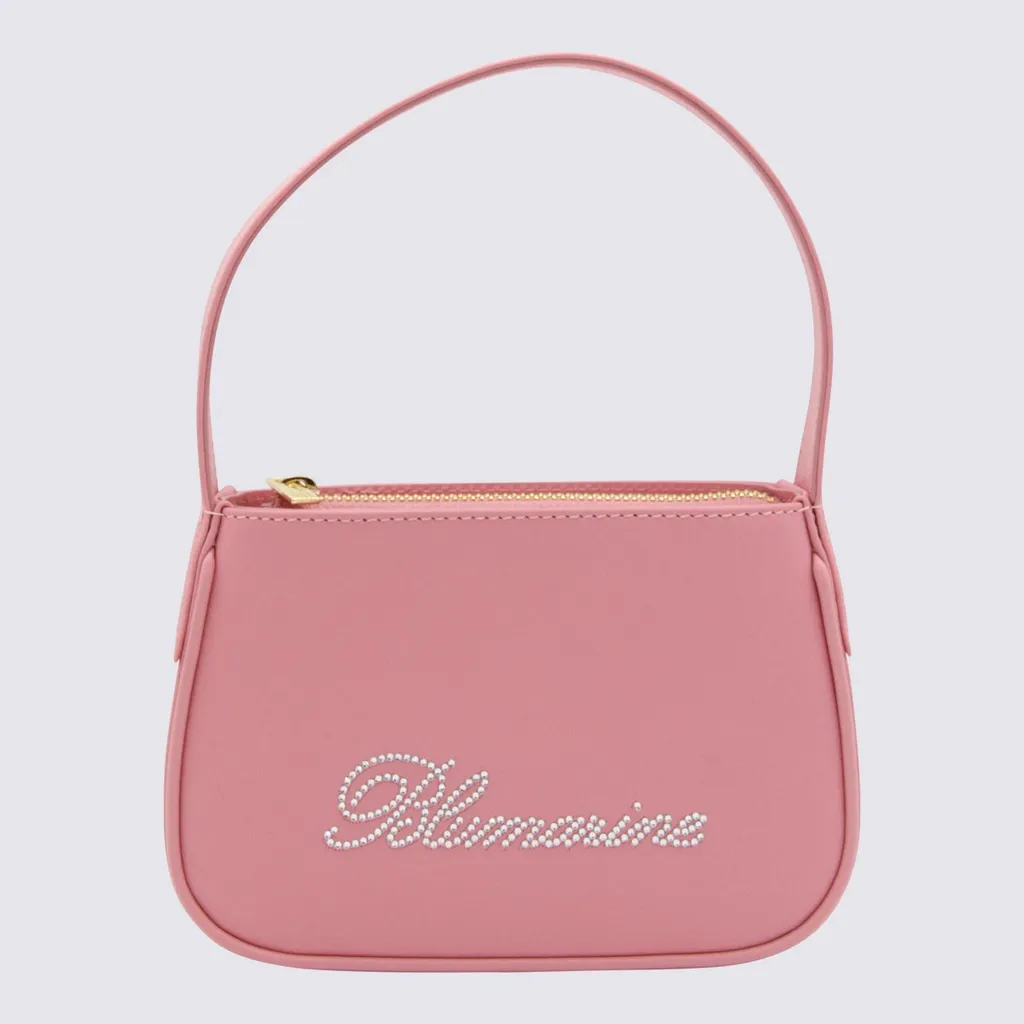 Logo Embellished Top Handle Bag