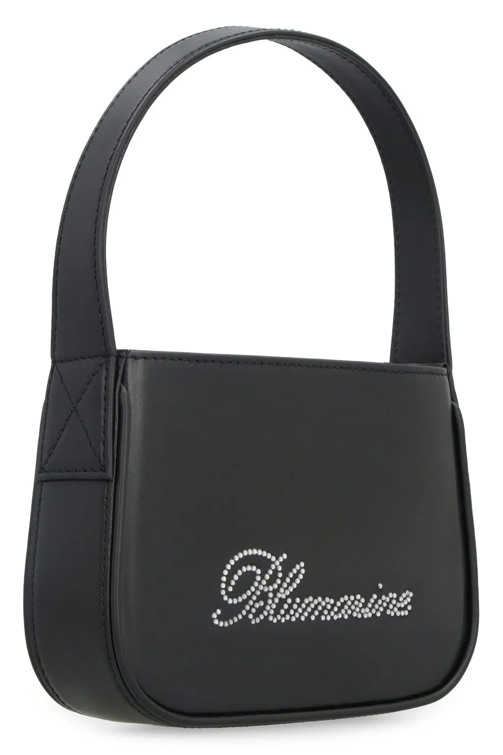 Logo Embellished Top Handle Bag