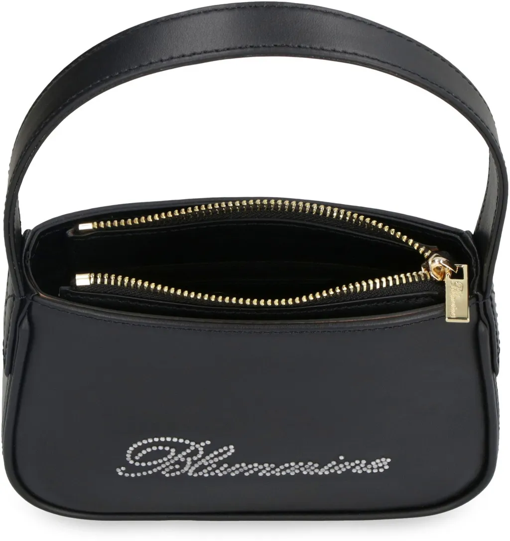 Logo Embellished Top Handle Bag