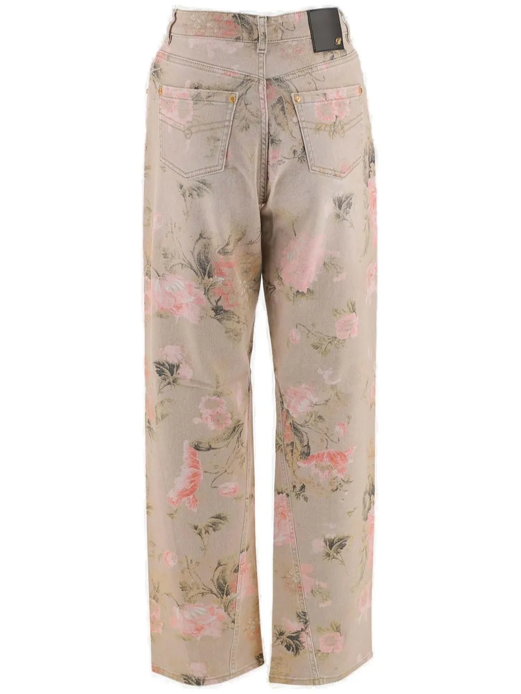 Floral Print Boyfriend Jeans