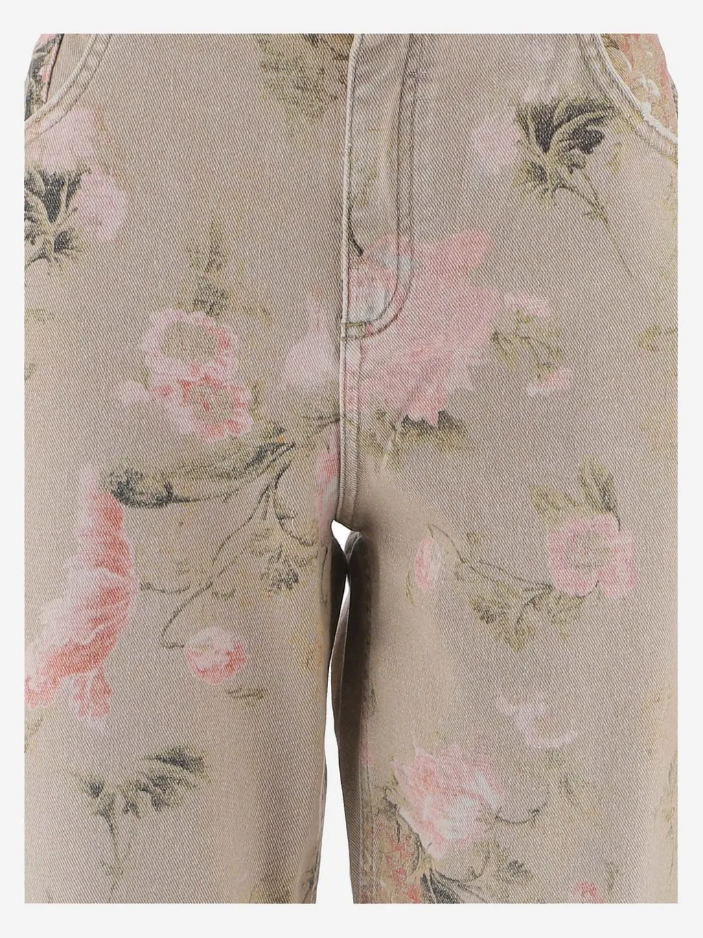Floral Print Boyfriend Jeans