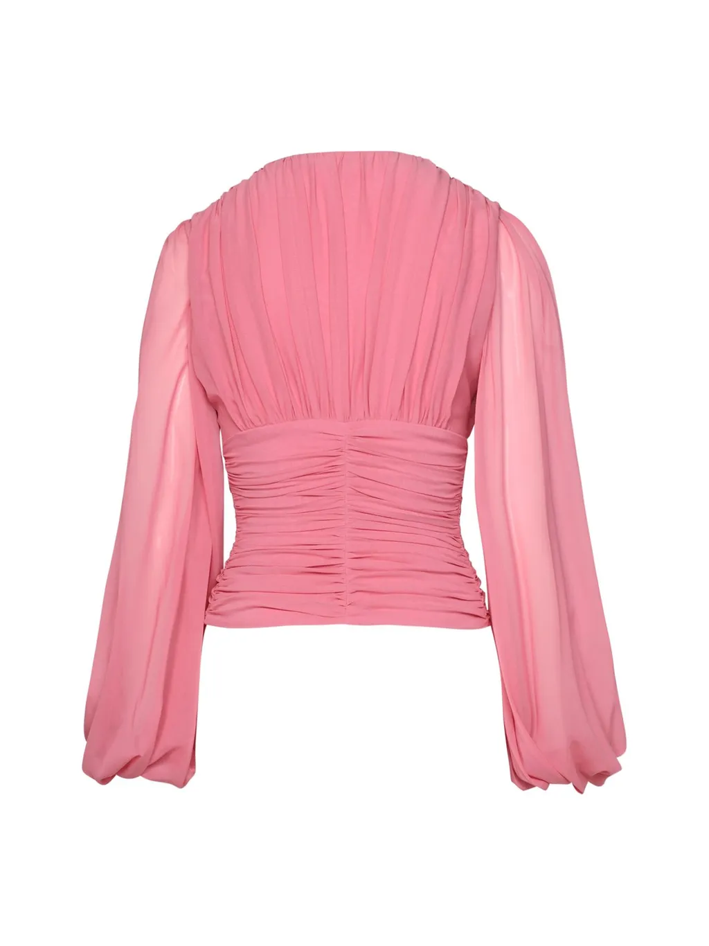 Pleated Long-Sleeved Blouse