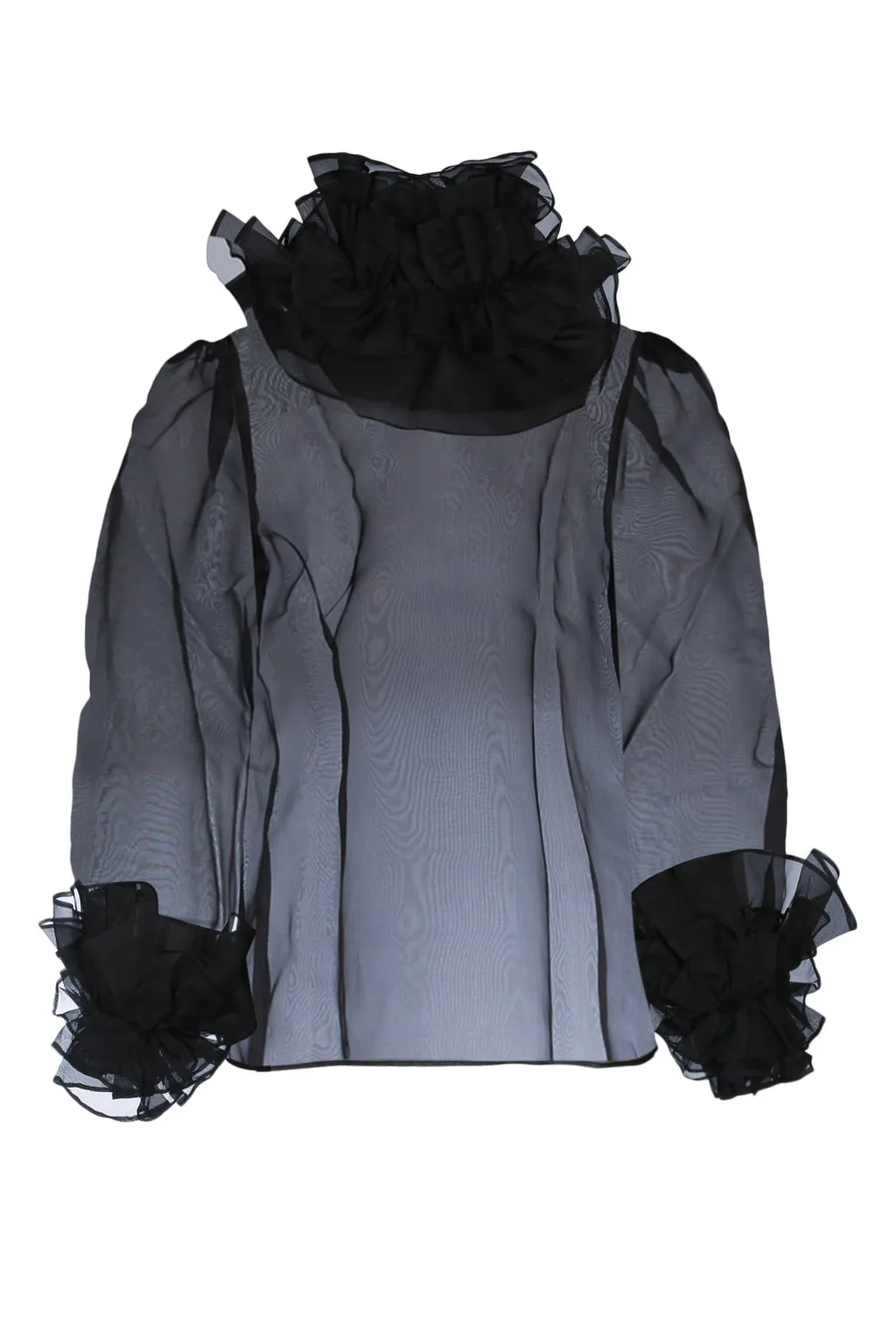 High Neck Ruffled Blouse