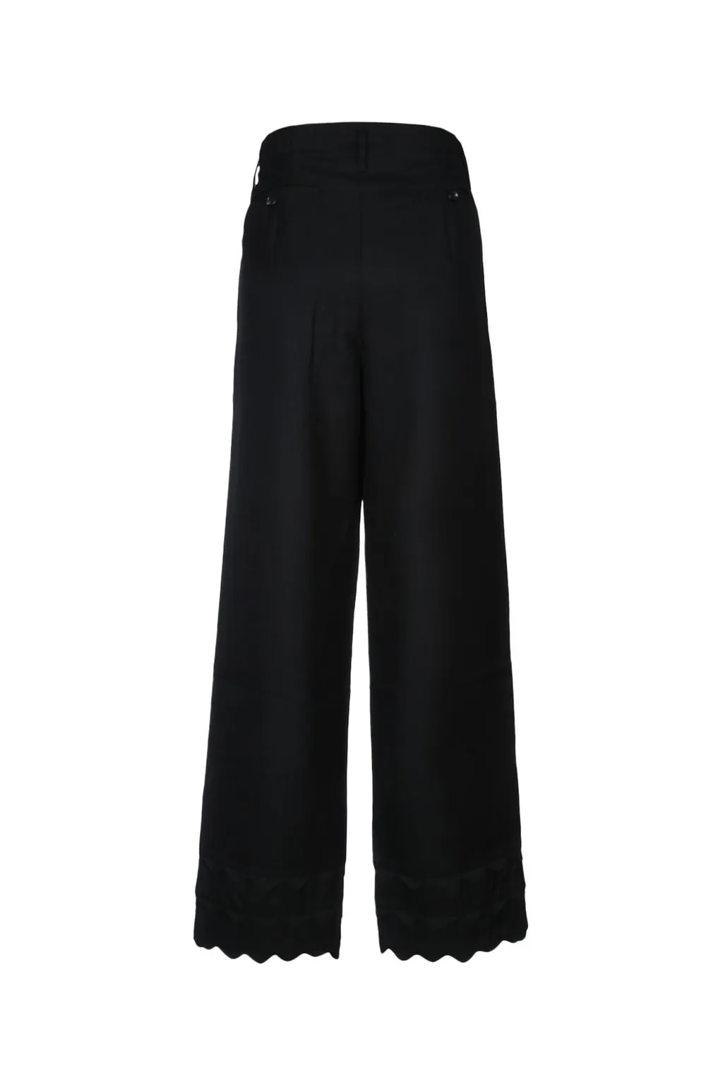 Scallop Detailed Mid Rise Trousers