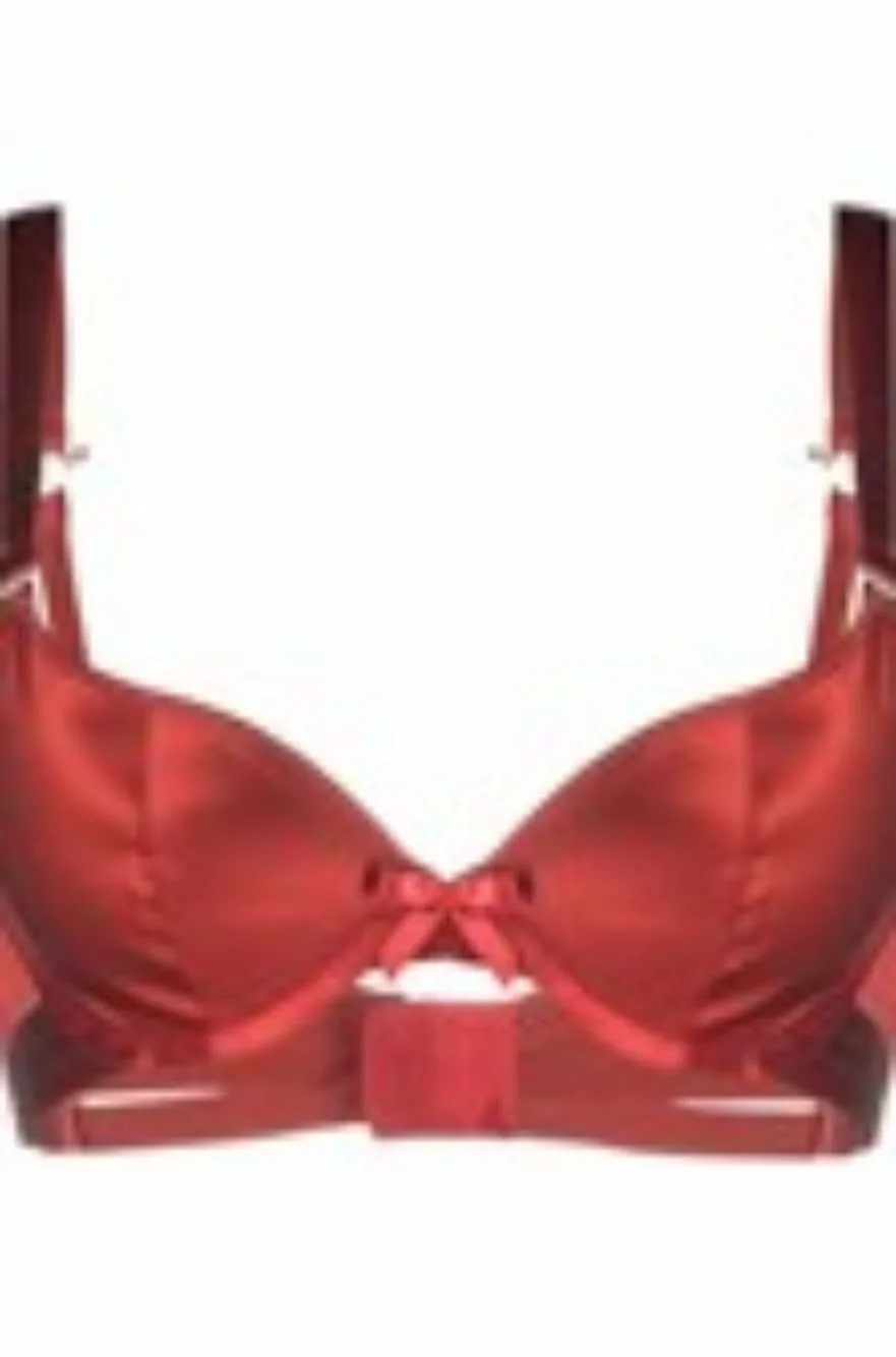 Satin Bow Balconette Bra