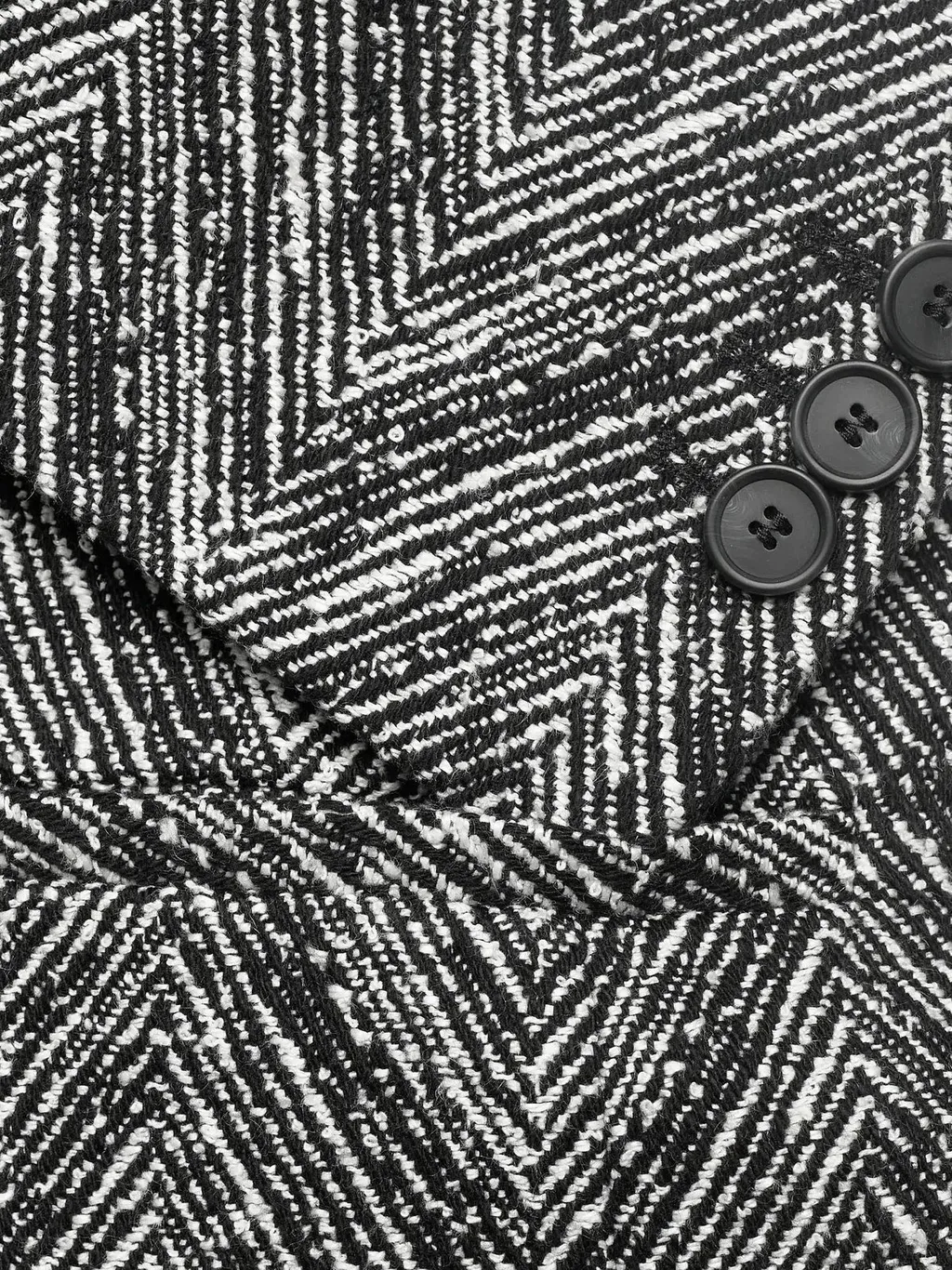 Herringbone Tweed Regular-Fit Blazer