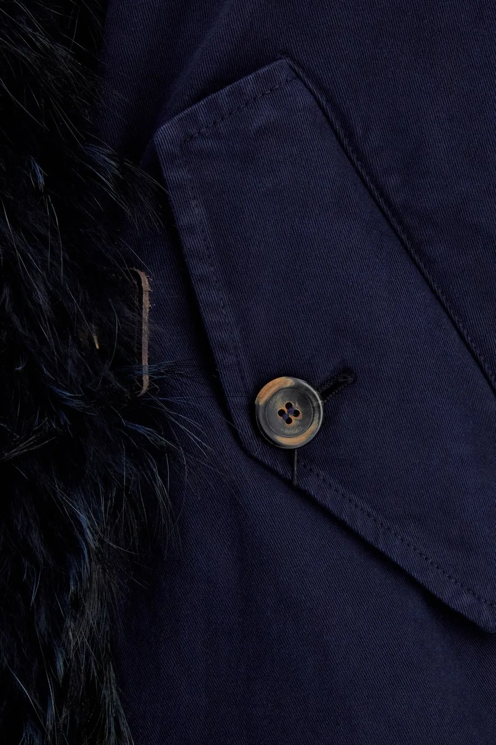 Fur Trimmed Button-Up Parka