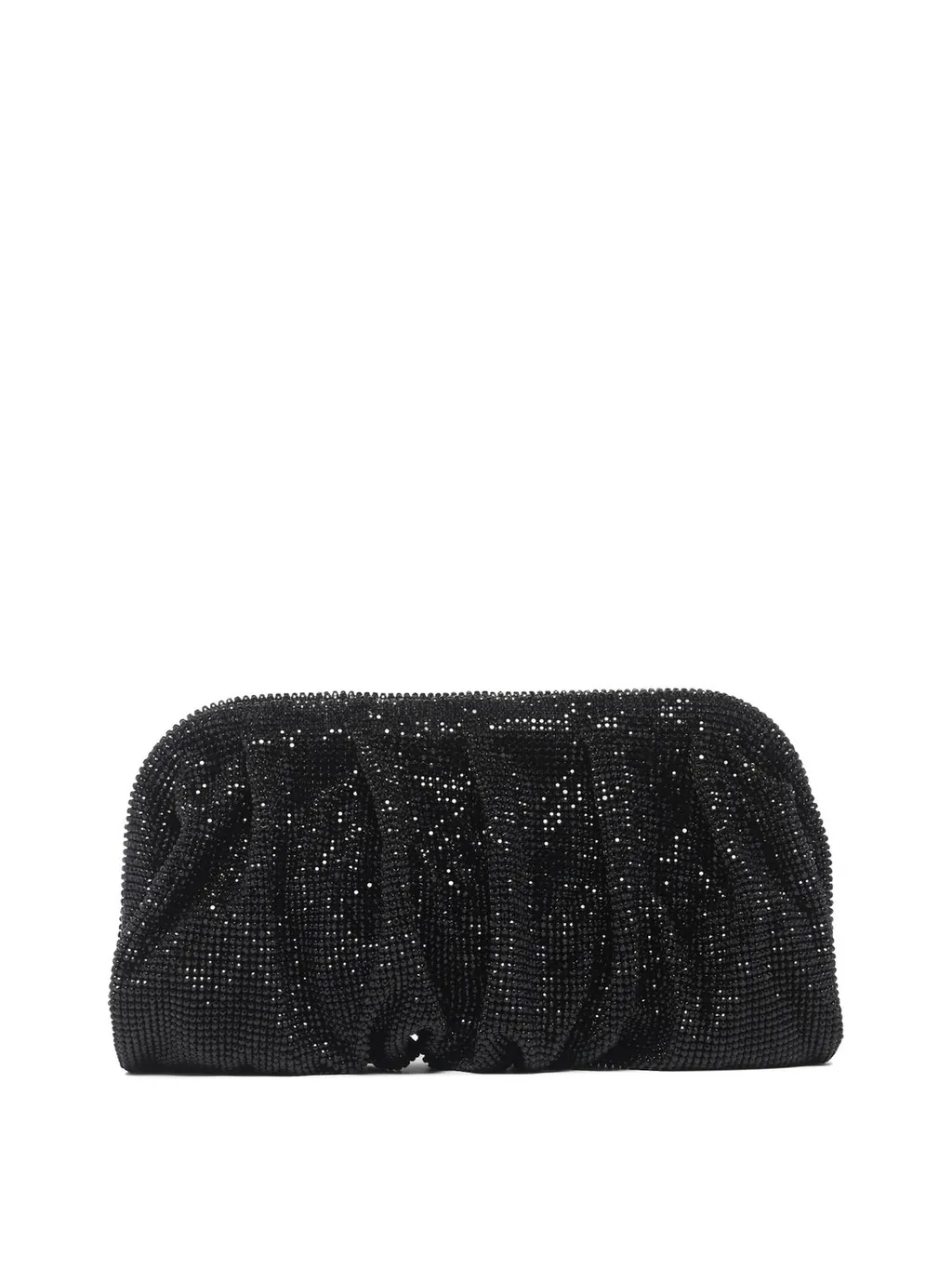 Embellished Ruched Clutch Bag