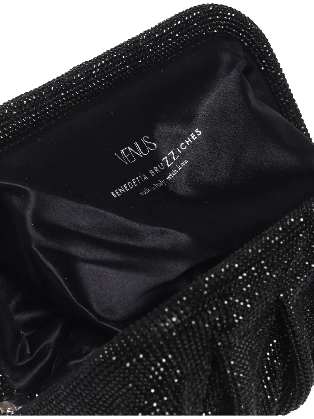 Embellished Ruched Clutch Bag