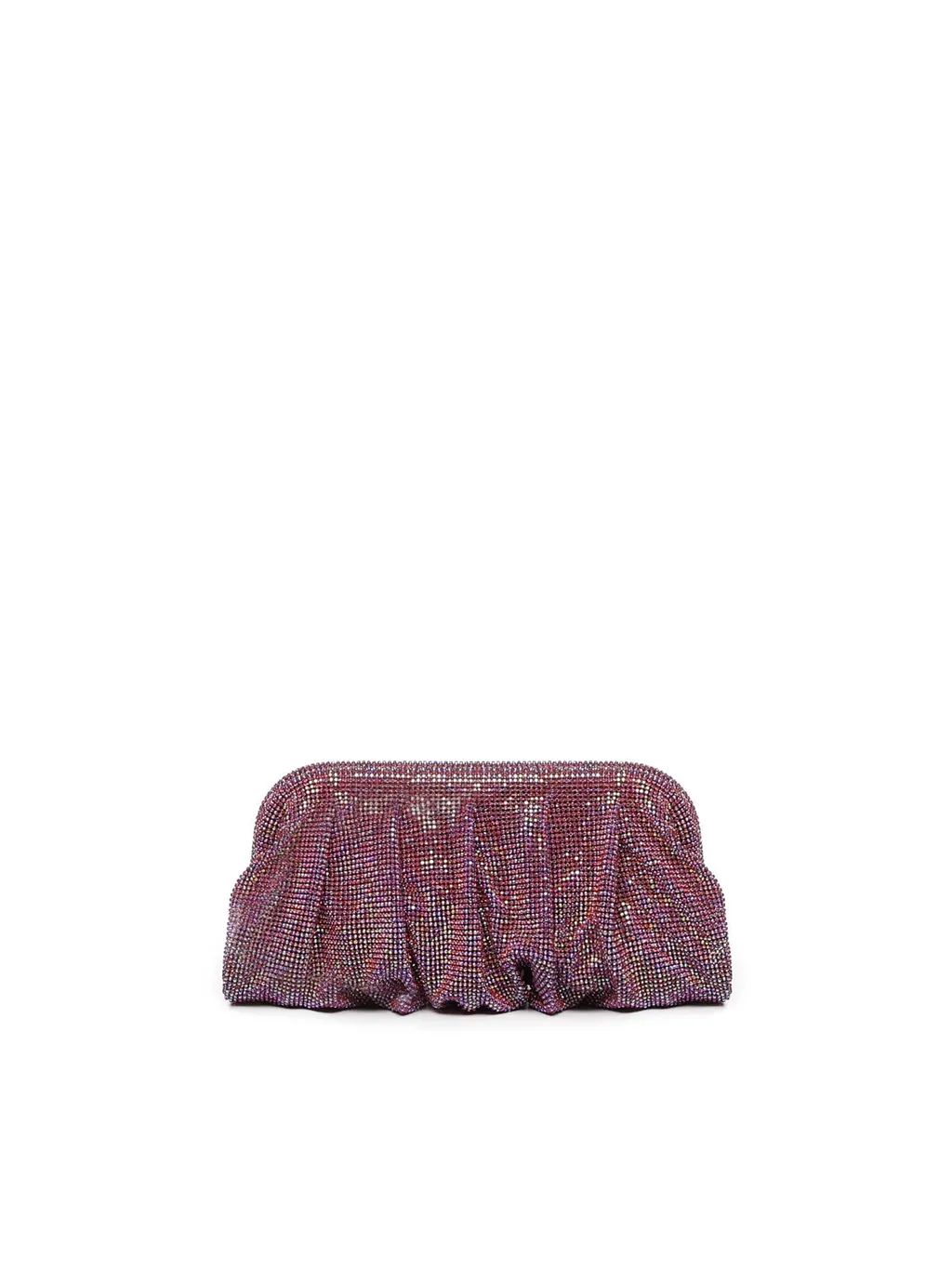 Embellished Ruched Clutch Bag