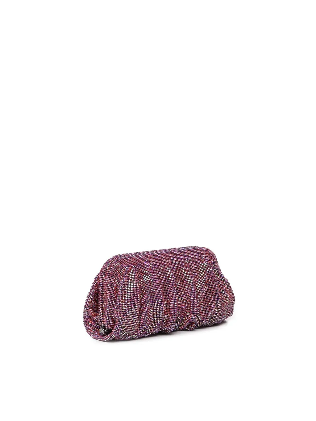 Embellished Ruched Clutch Bag