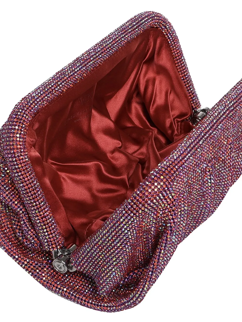 Embellished Ruched Clutch Bag