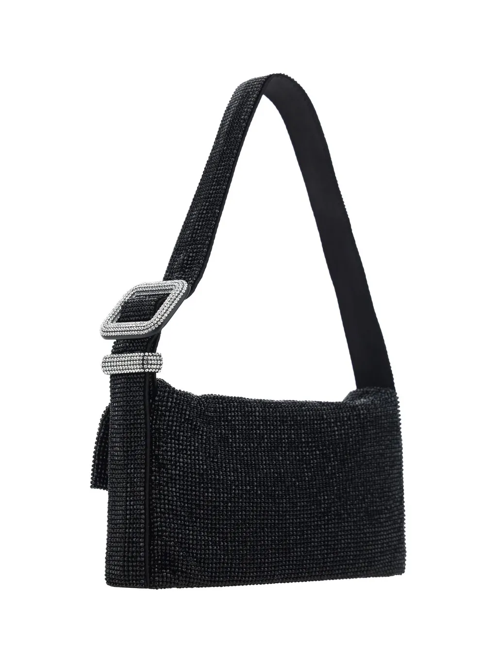 Embellished Buckle-Detailed Shoulder Bag