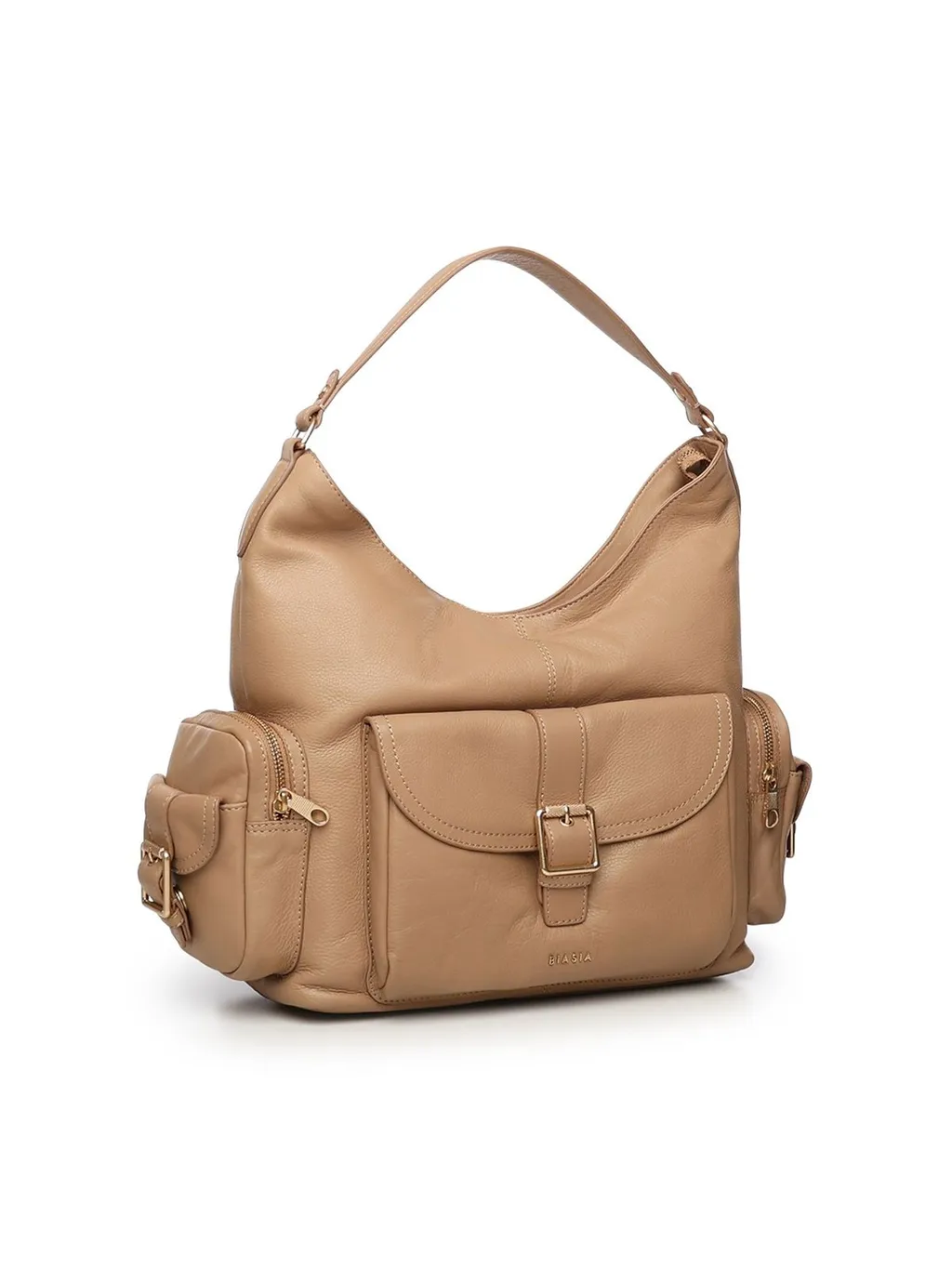 Hammered Calfskin Shoulder Bag