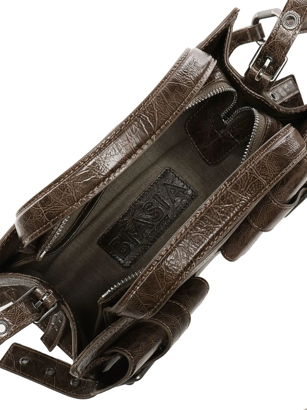 Angled Pocket Shoulder Bag