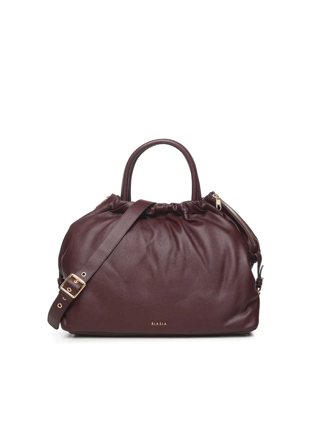 Drawstring Zip Shoulder Bag