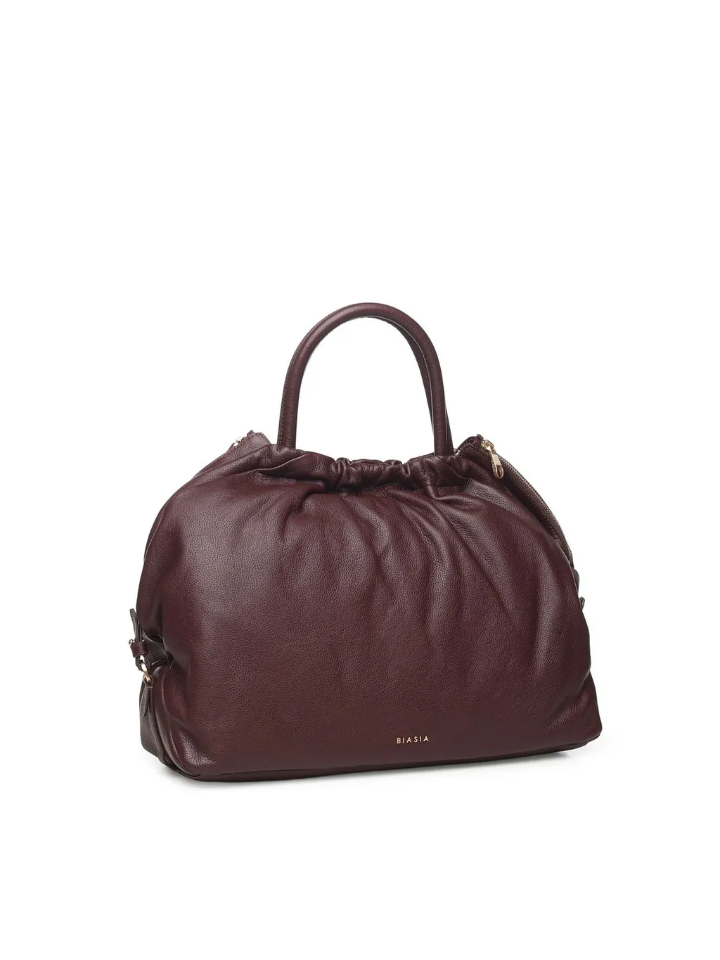 Drawstring Zip Shoulder Bag