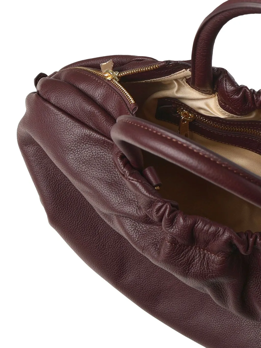 Drawstring Zip Shoulder Bag