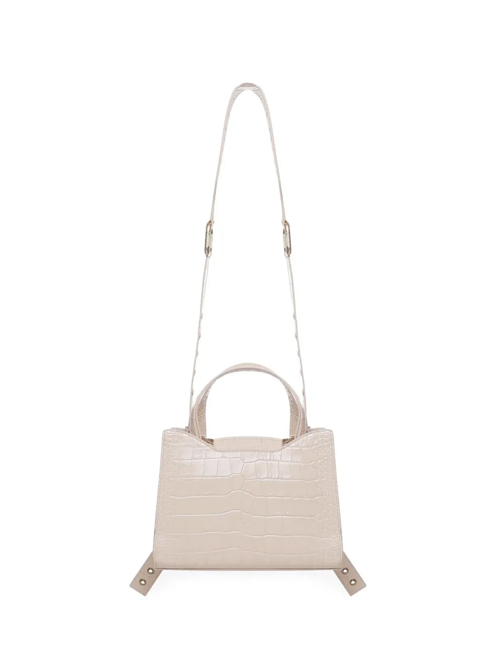 Crocodile-Effect Shoulder Bag