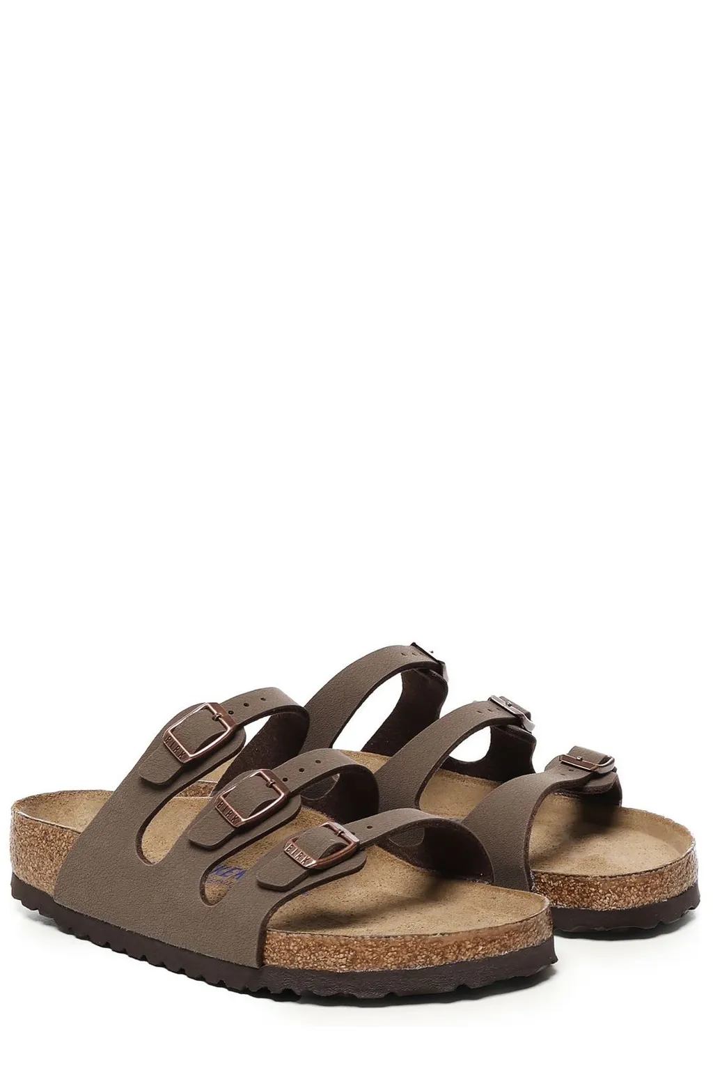 Trible-Strap Slip-On Sandals