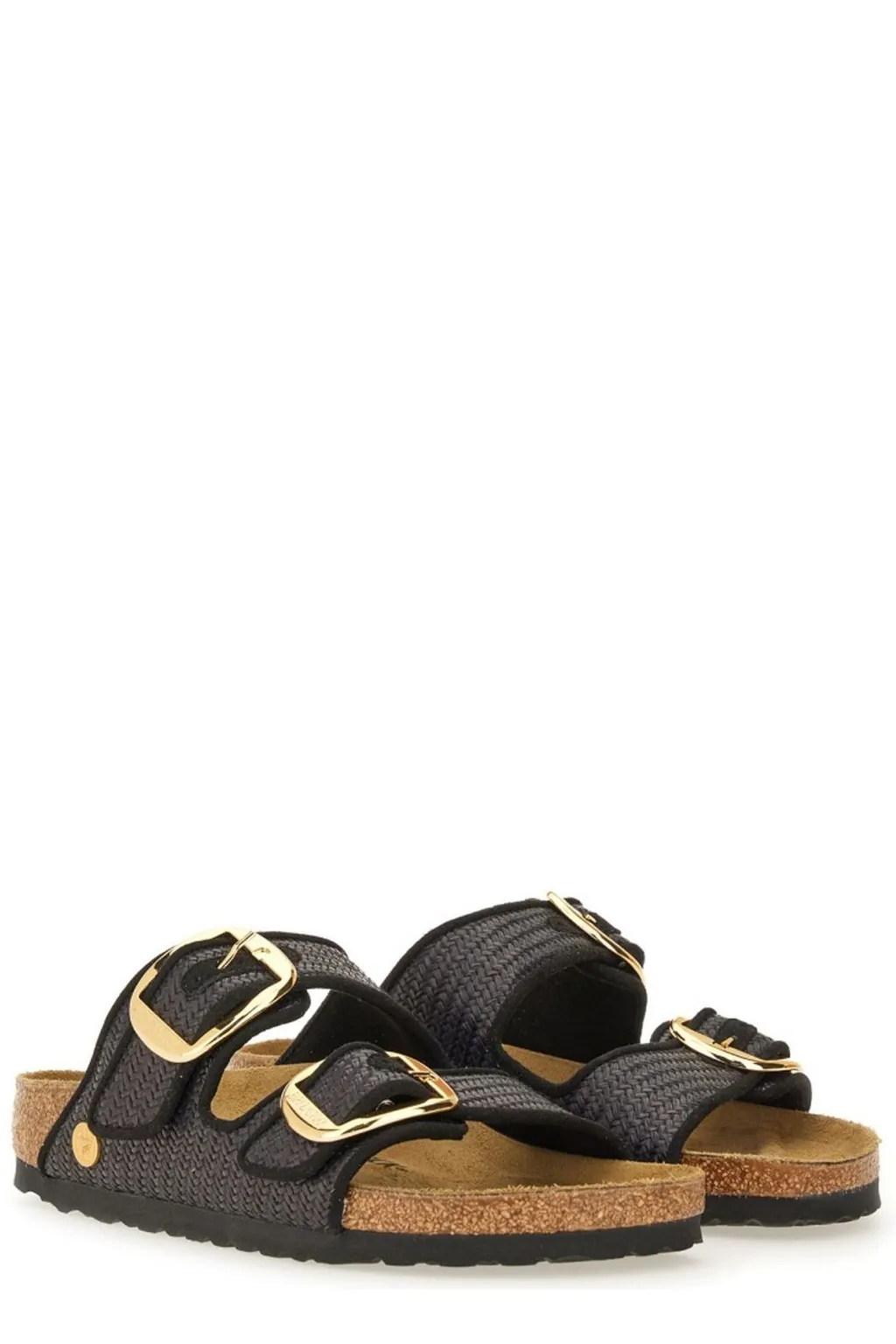 Double-Buckle Slip On Sandals