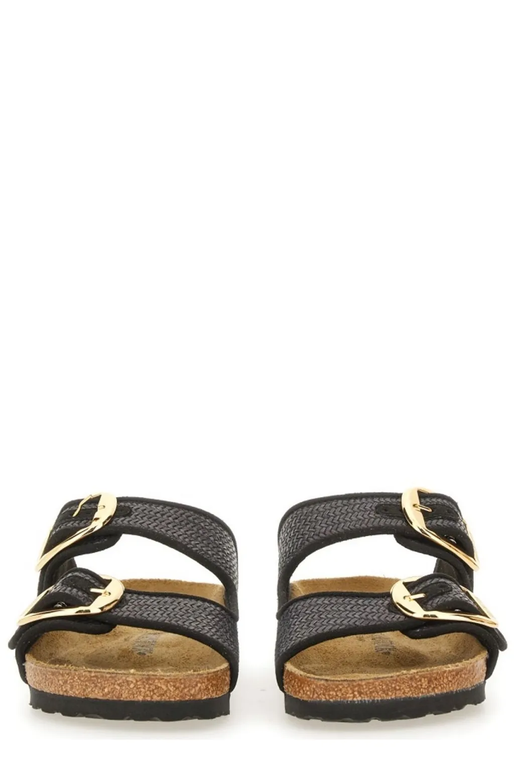 Double-Buckle Slip On Sandals