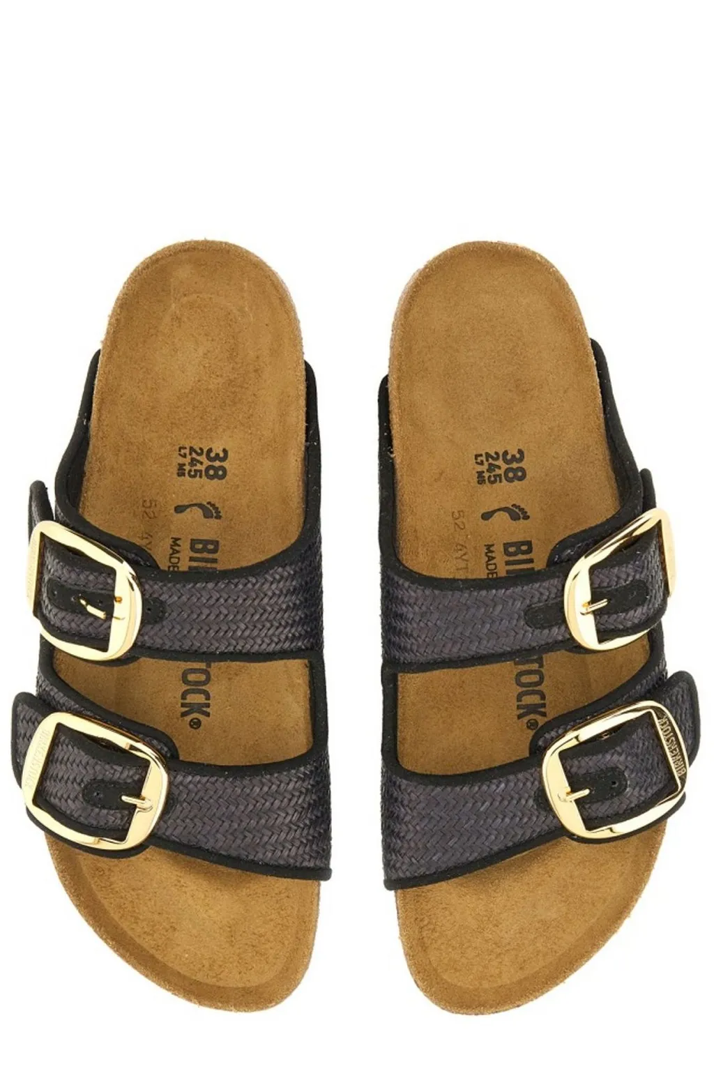 Double-Buckle Slip On Sandals